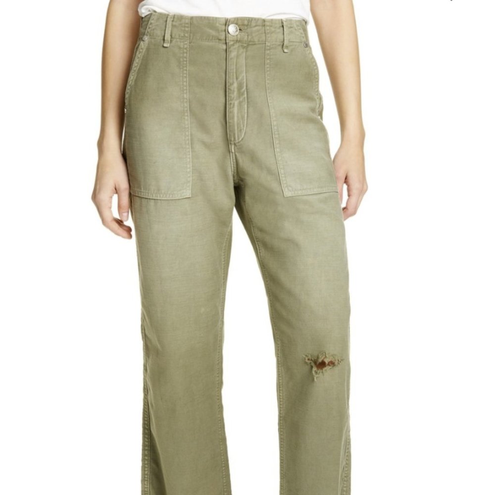 Rag & Bone Kaye High Waist Chinos - Olive